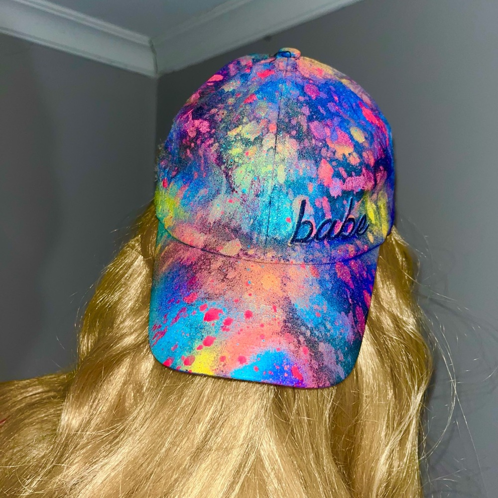 Tie-dye custom boutique ‘babe’ adjustable fashion hat!
